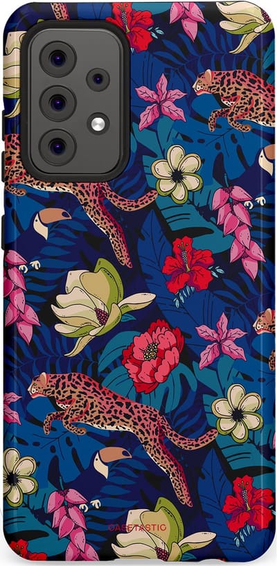 Casetastic Hoesje Geschikt voor Samsung A52 (4G/5G/s) - Stijlvolle Beschermende Duo-layer Case - Jungle parade