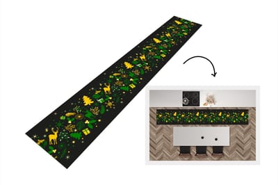 Keukenloper - Loper keuken - Kerst - Patroon - Hert - 300x50 cm - Keukenloper vinyl