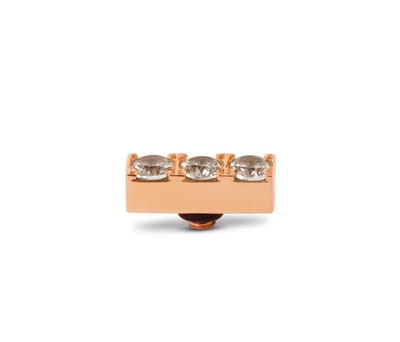 Melano Twisted Triple CZ Steentje Crystal | Rosé