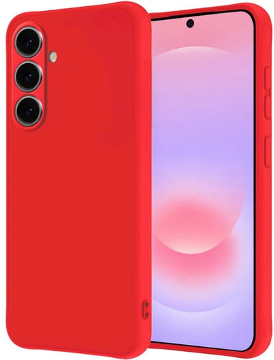 Hoesje - Geschikt voor Samsung Galaxy A37 - Sterk & Shockproof - Hoes Cover - Siliconen Case - Rood