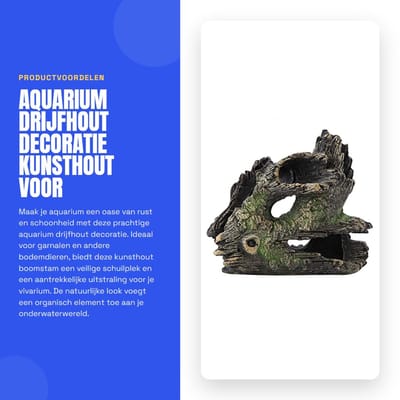 Dailygoods- Drijfhout Kunsthout - Boomstam/Wortel - Aquarium Decoratie - Vivarium Accessoire - Hars - Hoogwaardige Kwaliteit - Aquariumdecoratie