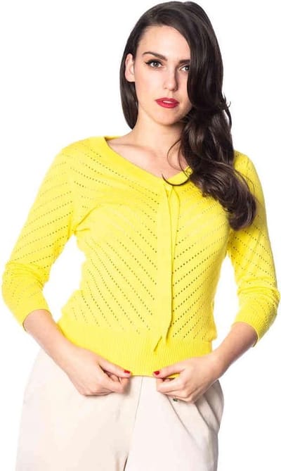 Dancing Days - CHARLIE CHEVRON Top - S - Geel