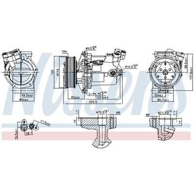 Compressor airconditioning NISSENS 890042