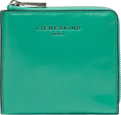 LIEBESKIND BERLIN Leren Portemonnee Paris 4 Paper Touch Crinkle Nino Wallet Jade Groene