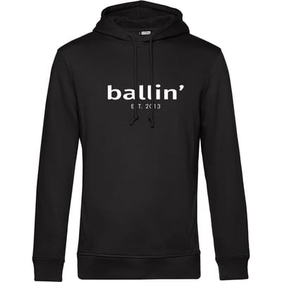Heren Hoodies met Ballin Est. 2013 Basic Hoodie Print - Zwart - Maat XXL