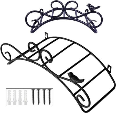 1 stuck Tuinslanghouder voor aan de muur, robuuste tuinslanghouder die gemakkelijk tot 33 meter kan dragen, metalen slangopbergsysteem voor langdurig gebruik met hardware, slangorganizerrek voor buiten, decoratieve wandmontage