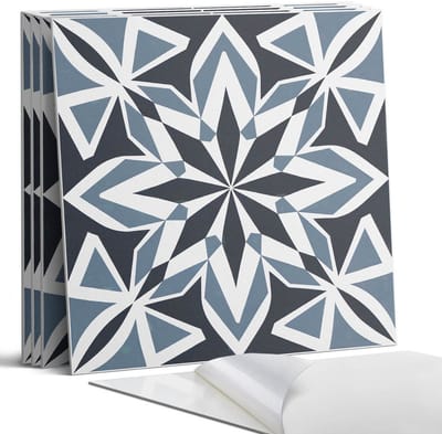 Coloray Wandpanelen Zelfklevend - Geometrie in symmetrie Zelfklevende Wandpanelen - 50 cm x 50 cm - Zwart Wandpaneel PVC - 5 stuks - Mozaïeken Wandpanelen Zelfklevend - Keuken Wandpanelen - Wandpanelen Badkamer
