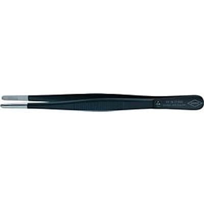 Precisie pincet L.145m m ger.gezahnt,rd.rostfrei,antimagnetisch,elektr.ab