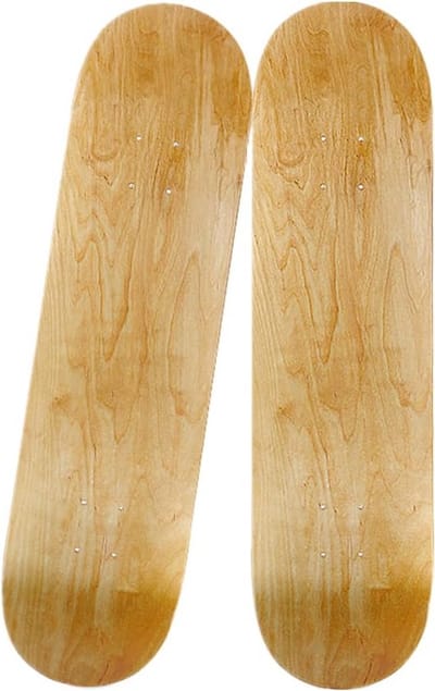 2x Onbehandeld Skateboard Deck | 7-laags Esdoorn Hout | Double Concave | Geschikt voor DIY en Alle Niveaus