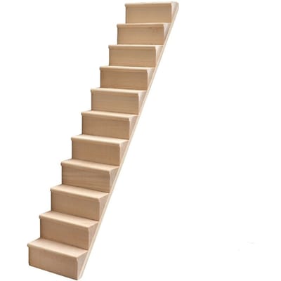 Rollenspel 1:12 Poppenhuis Meubels DIY Miniatuur Mini Trap Model Houten Trapleuning Trappen met Leuning