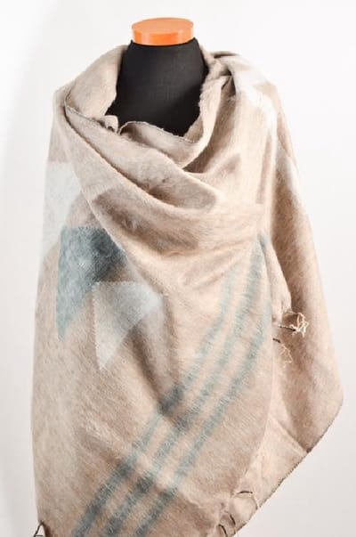 Nepal Aztec sjaal/omslagdoek Light Taupe