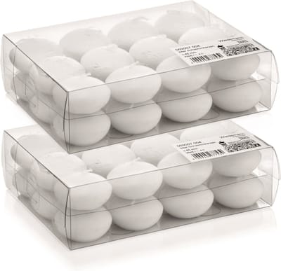 Trend candles Drijfkaarsen - 48x - wit - 4,5 cm - 4 branduren