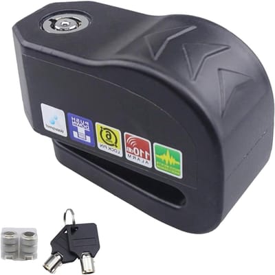 Alarm Schijfrem - Motorfiets Scooter - Diefstal Beveiligen - Luid Alarm Geluid - 4.5cm Diepte - Zwart
