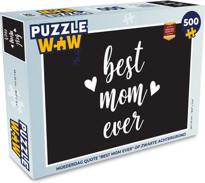 Puzzel Quote - Best mom - Moederdag - Legpuzzel - Puzzel 500 stukjes
