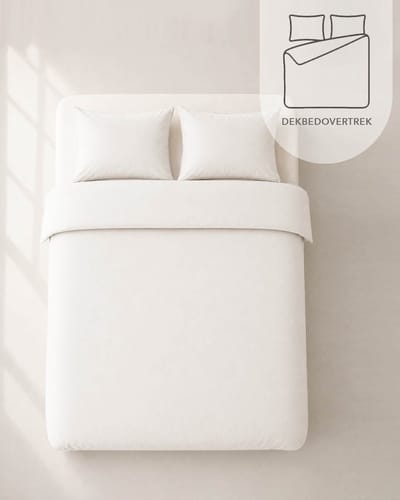 HOOMstyle Dekbedovertrek met kussenslopen - luxe micro Percale - dekbedovertrek - 200x240cm - 2 persoons - Cotton White