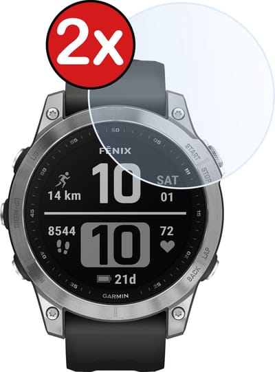 Screenprotector - 2 Stuks - Geschikt voor Garmin Fenix 7 - Sterk & Shockproof - Tempered Glass - Gehard Glas - Beschermglas Screen Cover - Bescherm Protector voor Smartwatch