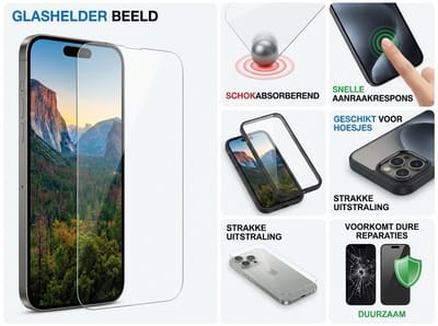 Premium Screenprotector iPhone X/XS – 2 Stuks Duo Pack – Beschermglas, 9H Gehard Glas, Anti-shock, Krasbestendig, Case-Friendly