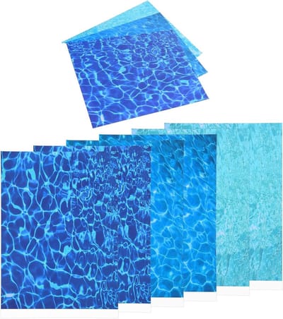Water Wave Stickers voor Diorama's - 6 Bladen Zelfklevende Miniatuur Decoratie voor Landschappen, Meren en Rivieren