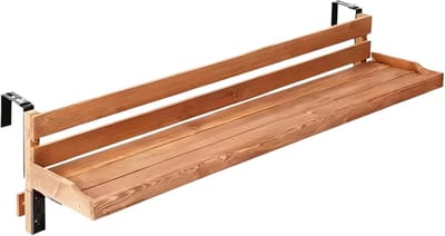 Hangende Balkontafel - Balkon Bijzettafel - Buiten Genieten - Opvouwbaar Ruimtebesparend - Verstelbaar 3-11cm - Houtkleur