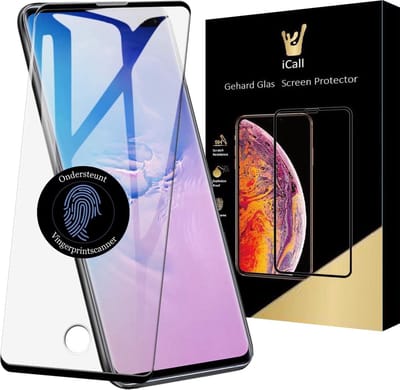 Screenprotector geschikt voor Samsung Galaxy S10 Plus - Tempered Glass Gehard Glas Case-Friendly Screen Protector - Ondersteunt Vingerafdrukscanner