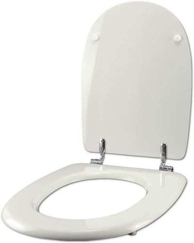 Houten Toiletzitting met Polyester Coating en Soft Close Scharnieren, Wit
