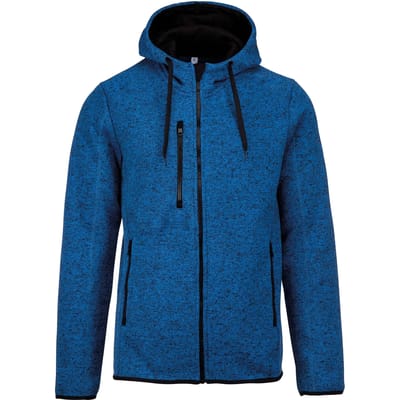 Herenvest met capuchon 'Proact' Royal Blue Melange - 3XL