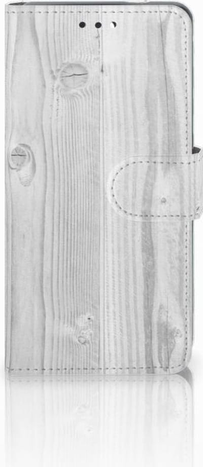 Nokia 3.1 (2018) Book Style Case White Wood