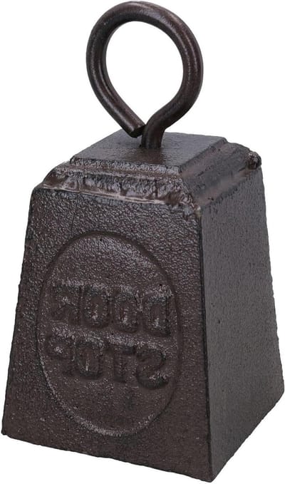 Gietijzeren Deurstop - Metalen Deurstopper - Deuren Open Houden - Met Grote Draagring - 8 x 8 x 16 cm
