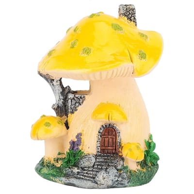 1 Stuks Paddenstoelenhuis Beeld Gazon Tuin Kunst Decoratie Courtyard Patio Ornamenten yellow