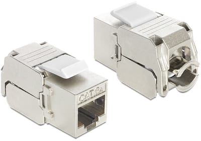 STP CAT6a 10 Gigabit Keystone module RJ45 - LSA (toolless) / gegoten zink (24 stuks)