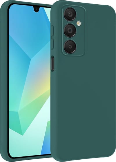 Hoesje - Geschikt voor Samsung Galaxy A16 - Sterk & Shockproof - Siliconen Case - Hoes Cover - Telefoonhoes - Donkergroen