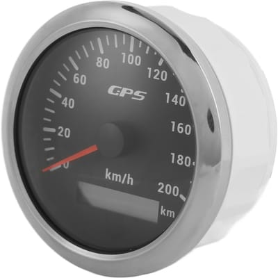 3,3 inch GPS Snelheidsmeter 0-200 KM/H Snelheidsmeter met Achtergrondverlichting IP67 Waterdicht voor Auto Marine Boot Jacht Zwarte Wijzerplaat zwart