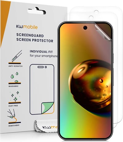 kwmobile 3x screenprotectors geschikt voor Google Pixel 9a - beschermende folie voor smartphone