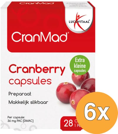 6x Lucovitaal CranMad Cranberry (28 capsules)