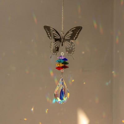 Kristallen Zonnevanger Prisma's Hangend Regenboog Vanger Raam Windgong Levensboom Auto Kunst Hangend Hanger Huis Tuin Decoratie brown