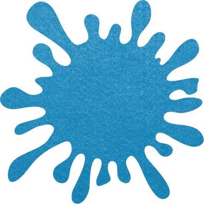Splash vilt onderzetters - Lichtblauw - 6 stuks - ø 10,5 cm - Tafeldecoratie - Glas onderzetter - Cadeau - Woondecoratie - Woonkamer - Vlek - Tafelbescherming - Onderzetters Voor Glazen - Keukenbenodigdheden - Woonaccessoires - Tafelaccessoires