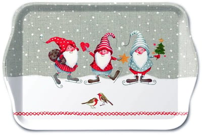 Ambiente - Decoratief dienblaadje - 13 x 21 cm - Skating Dwarfs