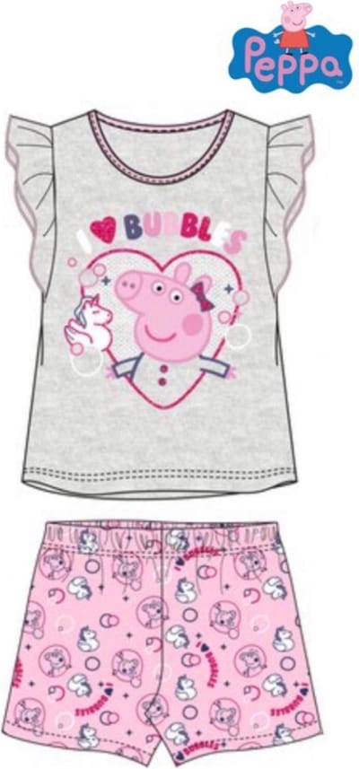 Peppa pig pyjama - grijs - roos - maat 116 / 6 jaar