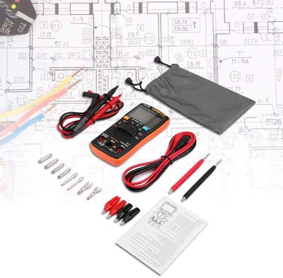 Digitale Multimeter - Draagbare Tester - Elektrische Metingen - Automatische Uitschakeling - 4-Cijferig Display - Zwart