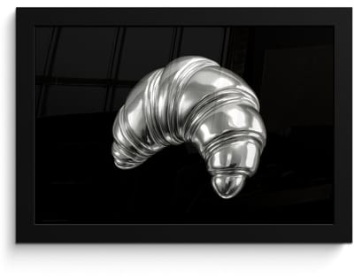 Poster in lijst - Fotolijst 30x20 cm - Posters - Croissant - Metaal - Zilver - Posterlijst zwart - Decoratie - Wanddecoratie woonkamer - Muurdecoratie slaapkamer