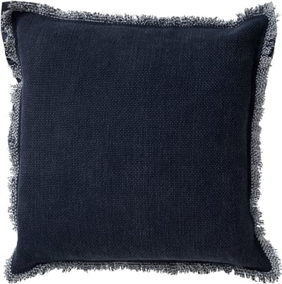 Dutch Decor BURTO - Kussenhoes 45x45 cm - gewassen katoen - Insignia Blue - donkerblauw - met rits - zonder binnenkussen