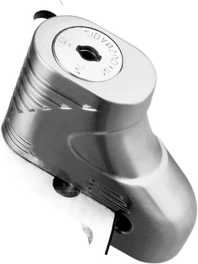 Motorslot Alarmschijf - Diefstalbeveiliging Motor - Motor Beschermen - Uniek Slotcilinderontwerp - 10x10x10 mm - Zilver