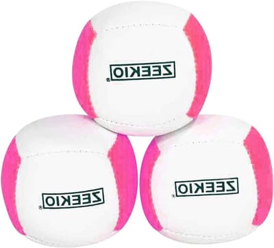 Zeekio Lunar Juggling Balls - 110g Professional UV Reactive 6 Panel Ball - Pack of 3