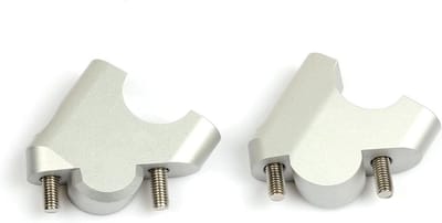 Stuurverhoger Motor - Handgreep Verhogers - Comfortabeler Rijden - CNC Aluminium - 499 Gram - Zilver