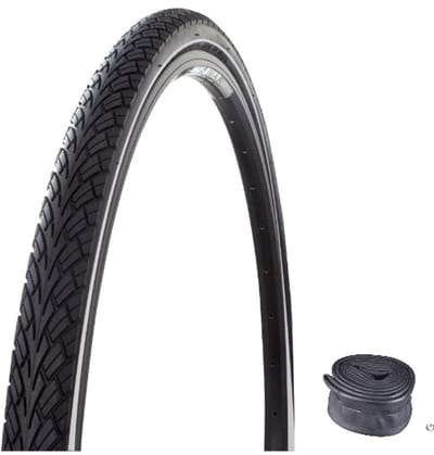 28 inch set binnenband + Buitenband met reflectie, 28 x1.50 ETRTO 40-622 - zwart