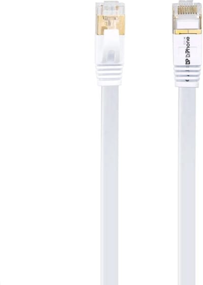 DrPhone UltraLink Platte CAT6 UTP Ethernet kabel - RJ45 Netwerk kabel - tot 1Gbps (1000 Mbps) - 0.5M - Wit