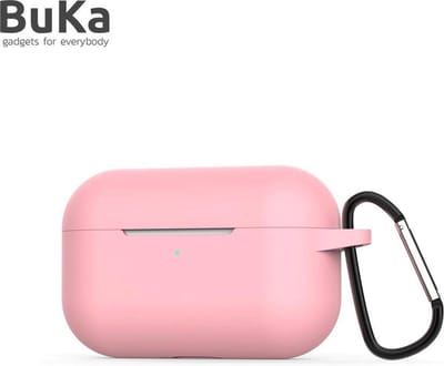 Bescherm Hoes Cover Case voor Apple AirPods Pro (Siliconen) met Haak - Roze