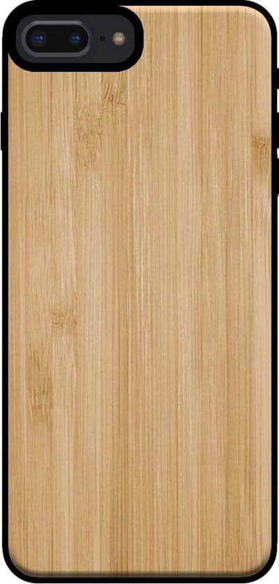 Smartphonica Telefoonhoesje voor iPhone 7/8 Plus met houten look - backcover bamboo kunsthout hoesje - Bruin geschikt voor Apple iPhone 7 Plus;Apple iPhone 8 Plus
