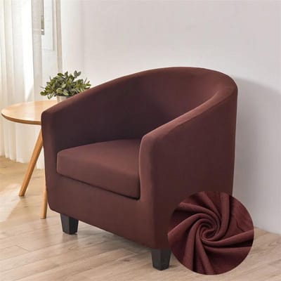Elastische Spandex Kuipstoelhoes Stretch Fauteuilhoes Clubbank Hoes voor Woonkamer Bankhoezen met Zitkussenhoezen