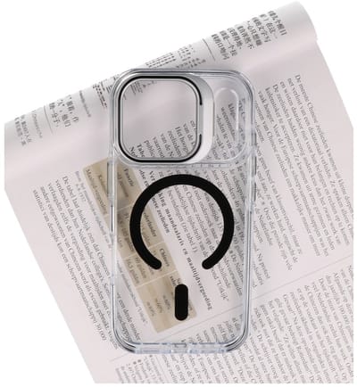 Blijvend Transparante MagSafe Telefoonhoes – Shockproof Back Cover met Camera Bescherming & Ingebouwde Standfunctie – Geschikt voor iPhone 17 Pro